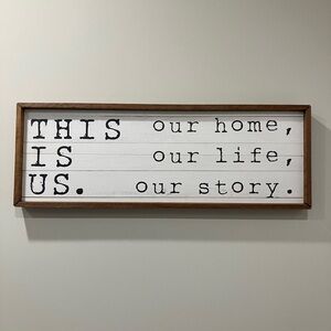 Rustic Brown and White Wall Sign by Kendrick Home